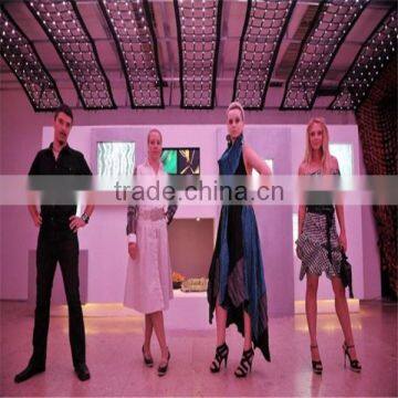 Best price dmx512/dvi/SD control led grid light curtain for dance hall