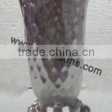 Hammered Patterns in Sugar Style Metal Vase in Mirror Polish Made in Sheet Aluminium photo-4