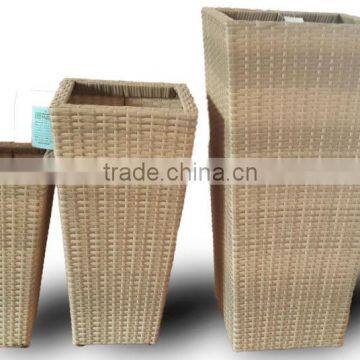 Wicker Planter pots, Plastic Rattan Wicker Pots, Viet Nam plastic Wicker Planter, Handicraft Wicker Planter