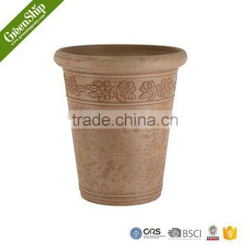 Morden Plain Coloful Restaurant Cheap Fiberglass Garden Flower Pot