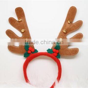 2017 Handmade Wool Felt Reindeer Headband With Bells for Christmas Made in China photo-1