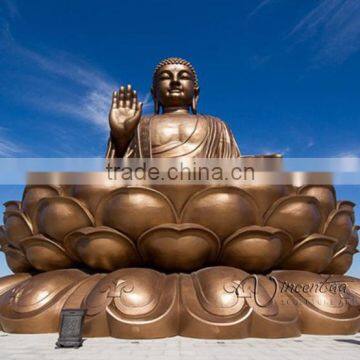 Buddhism Theme Antique Large Bronze Sitting Buddha Statue for Sale photo-5