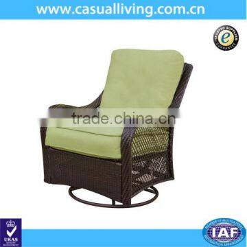 Outdoor Rattan Furniture PE Wicker Garden Rocking Chair Swivel Armchair