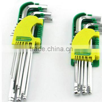 BERRYLION CRV steels 9pcs hex key wrench long arm leng set with polished design