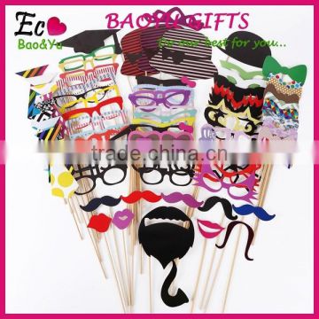 76 Pcs/Set Fashion Funny Photo Booth Props Hat Mustache On A Stick Wedding Birthday Party Favor Wedding props Wedding decoration