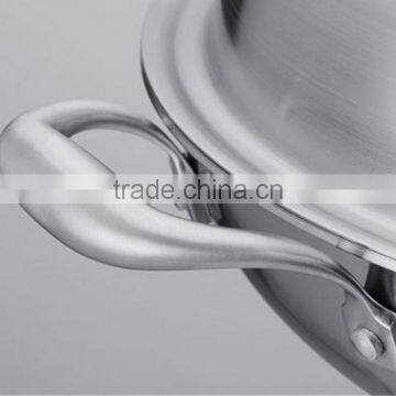High Quality Highend Chinese Wok Round Bottom Composite Steel Wok photo-3