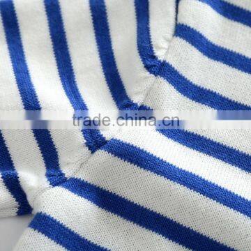 Wholesale Boys Blue White Striped Knitted Sweaters With Jacquard Patterns photo-4