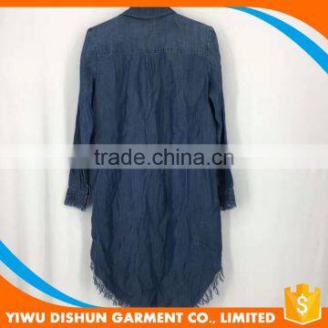 Super Hot Stylish Fashion Denim Long Blouse Designs photo-6