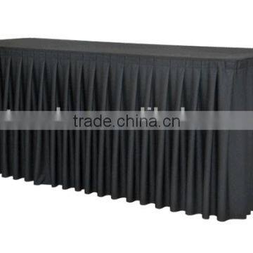 Knitted table skirting, Knitted fitted table cover, wrinkle-free table cloth