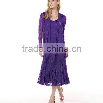 Formal Long Sleeve Knee Length Plus Size Dress photo-2