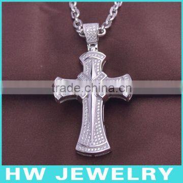 HWMCP1316 micro pave setting cross pendant jewellery