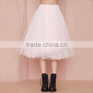 MGOO Fashion Design Korea Style Women Pink Skirts Tutu Ball Gown Mesh Romantic Knee Length Skirts 15146A236 photo-6