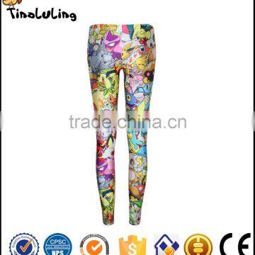 yiwu chunmei 2017 brand design new cute sexy cartoons fitness leggings for women