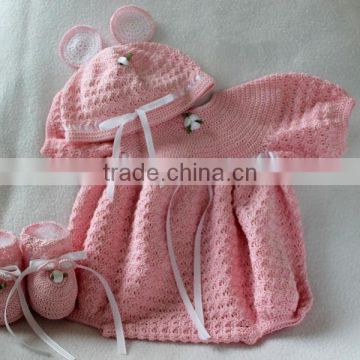 Clothes Set Kids Crochet Dress Baby