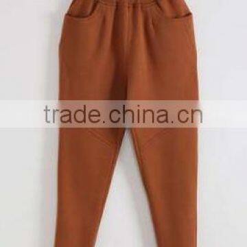 Wholesale Factory Products Plain Designs Cheaper Customs Slim Pants for Women KM0697 photo-2