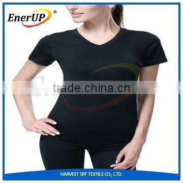 Copper compression skin tight t shirts short sleeve