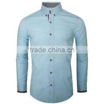 Custom Wholesale Pattern Men's Long Sleeve Fashion Oxford Shirt photo-3