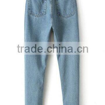 Runwaylover EY0617P Europe Style 2017 Ladies Fashion Washed Denim Jeans photo-5