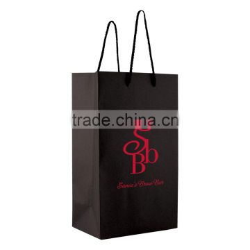 Textured Embossed Eurotote Shopping Bag - fits 2 wine bottles, dimensions are 8" x 4.75" x 13.5" and comes with your logo.