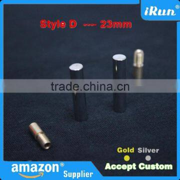 Metal Aglets DIY Shoelaces Cylinder Tips Repair Replacement Ends Silver & Gold - Customized Color/Package/Logo Round Shape Tips photo-5