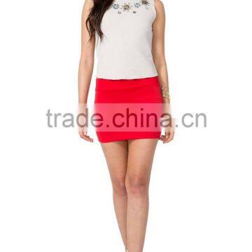 2015 High Quality Fashion Elastic Banded Mini Skirt Ladies Short Skirt photo-4