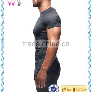 2016 Hot Sale Mens Short Sleeve Sports T-shirts Muscle Man Sports Slim Fit T-shirt