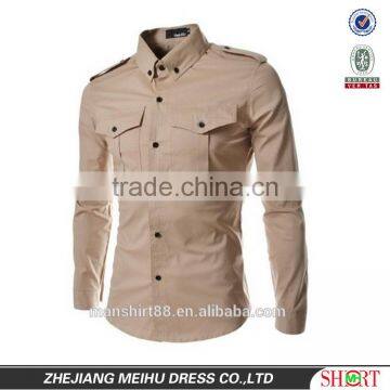 Button Down Uniform Multiple Color Men Shirts photo-5