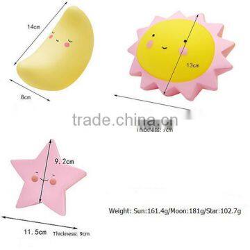2017 Novelty Cloud LED Night Lamp for Kid Cute Star Moon Lamp Baby Sleeping Small Safe Night Light Lamp