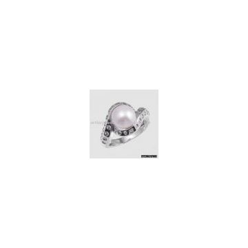 Pearl Ring, sterling silver ring, fashion ring