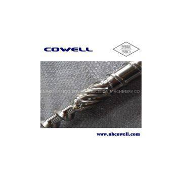 Extruder screw and barrel