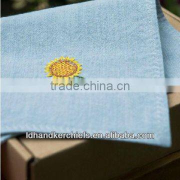 ladies' handkerchief of faux denim fabric