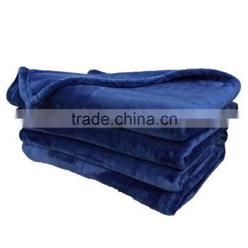 NAVY COLOR FLANNEL FLEECE HIGH QUALITY BLANKET