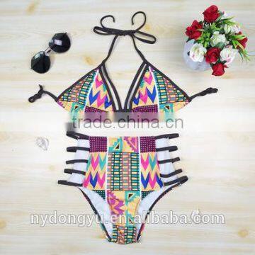 higt waist flower swimwear bikini/ kohai latest fashion shell mermaid bikini swimwear