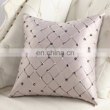 Home Embroidered Grid Pillow Boster Case Sofa Cushion Cover photo-6