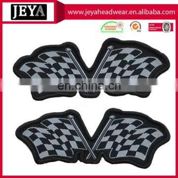 Black gray crossed flags design patches cool men coat with embroidery patches