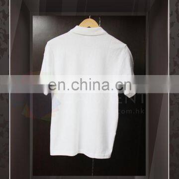 OEM ODM Manufacturers Promotional Logo Printing CVC Short Sleeves Men White Polo