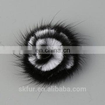 Fluffy and Cute Factory Price Mink or Fox Fur Flowers photo-3