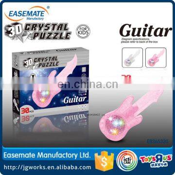 light 3D crystal puzzle Guitar musice blocks building block