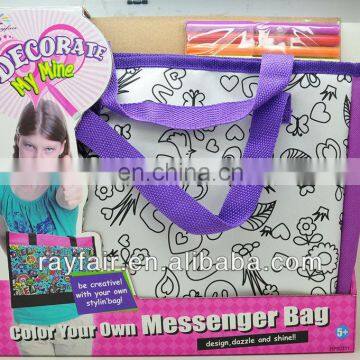 Diy painting shopping bag/satin shopping bag