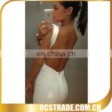 2013 newest white halter backless evening dresses celebrity gown