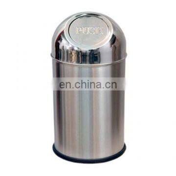 Plain push bin /Stainless steel hand push bin