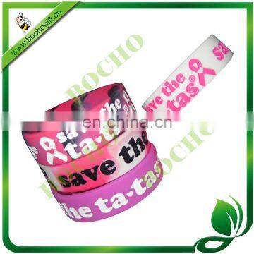 Mixed Debossed & Embossed Silicone Wristabnds