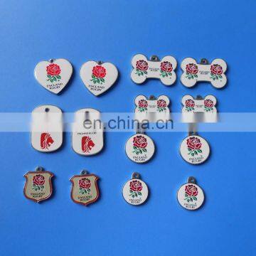 England rugby printing tags pendant charms for pets necklace decoration