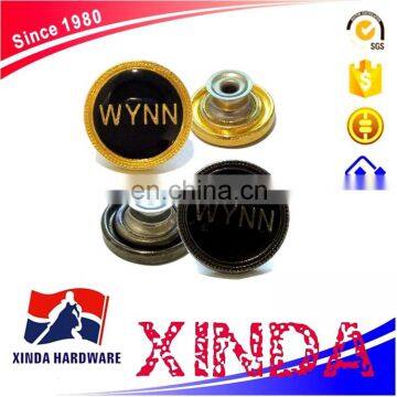 Jeans Metal Shank Buttons, Brass Button And Rivet For Denim, Jackets