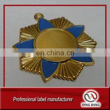 OEM Decoration Crafts Custom Color Enamel Type And Pendant Charm Type Promotion Metal Gold Blank Souvenir Charm