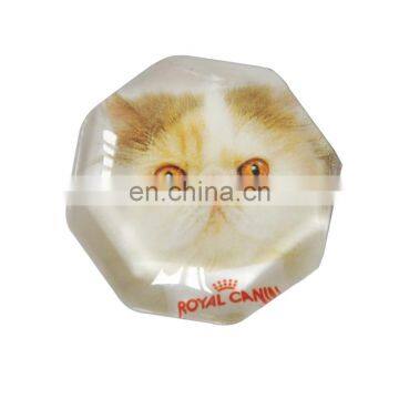 crystal octagon cat glass refrigerator magnets