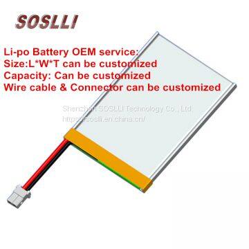 Ultrathin Rechargeable 3.7v 80mAh 351525 Lipo Battery for Wearable Device With High Power