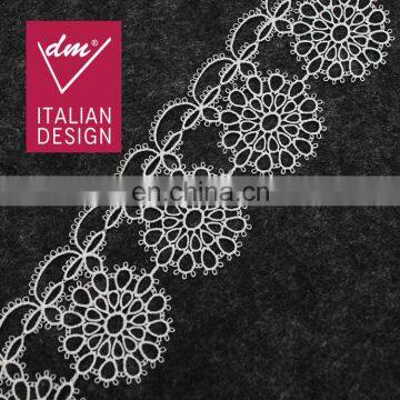 100%polyester new design round pattern lace trim