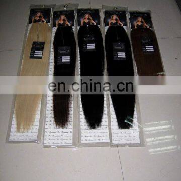 Hot sale factory cheap price high quality 100% human remy packaging for hair extensions