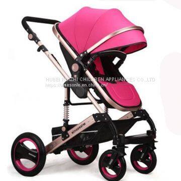 Factory Wholesale High-End New style and Luxury Aluminum Alloy Baby Stroller,Can Sit and Lie Baby Pram,